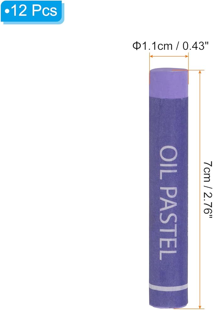 PATIKIL Light Purple Oil Pastels, 12Pcs Soft Oil Crayons Creamy Pastels Stick Art Supplies for Art Painting Drawing Blending Graffiti for Artists Beginners