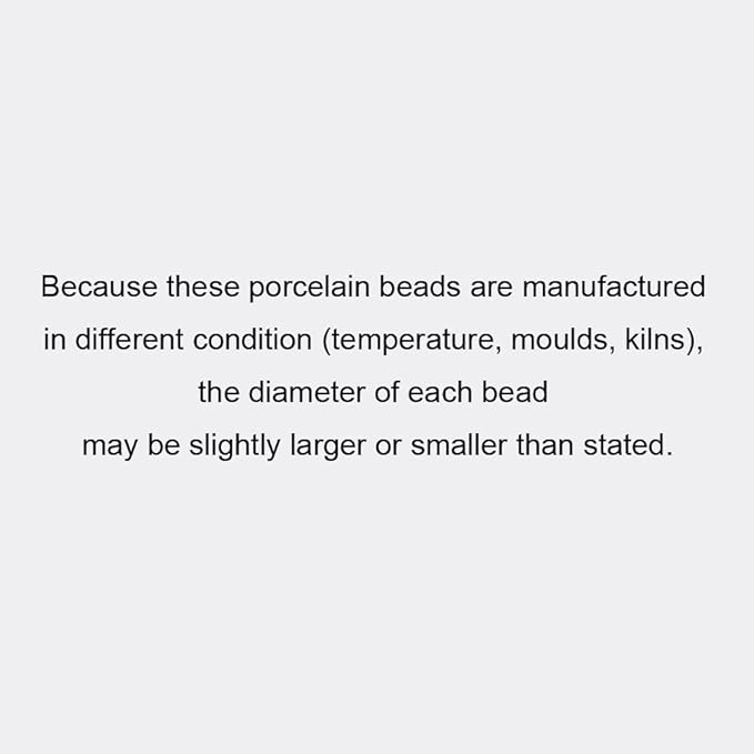 INSPIRELLE 180 Pieces Porcelain Beads Chinese Round Ceramic Beads 8mm for Handmade Jewelry Making Bracelets Necklace Making, Flower