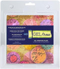 Gel Press Monoprinting Print Plate - 6” X 6” Gel Plate - Printmaking Supplies - Reusable Gel Printing Plate for Press Art for Card Making, Scrapbooking, Journaling, Arts and Crafts, Home Decor