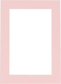 8.5x11 Mat Bevel Cut for 7x9 Photos - Acid Free Soft Pink Precut Matboard - For Pictures, Photos, Framing - 4-ply Thickness