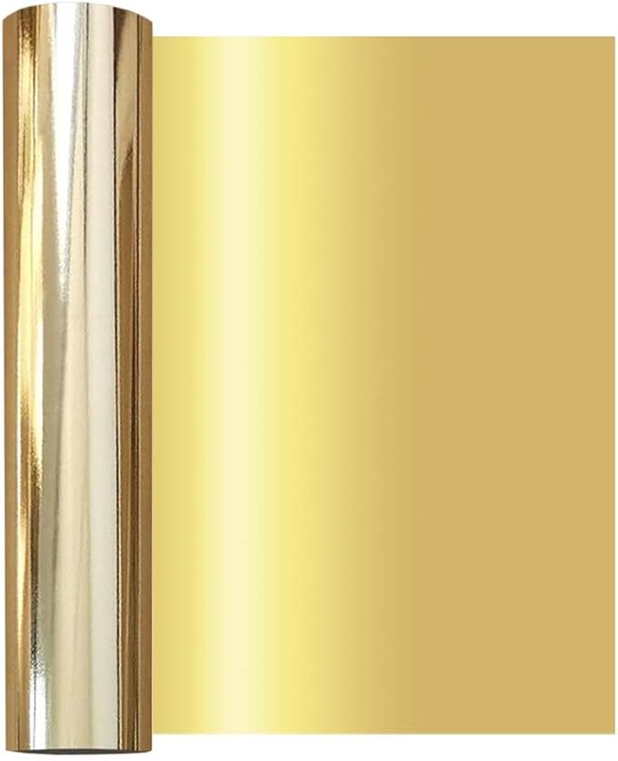 Tvinyl Warehouse Light Gold Foil HTV Champagne Gold Heat Transfer Vinyl Roll 12" x 6FT
