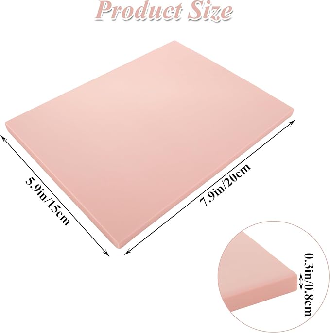 10 Pcs Linoleum Blocks for Printmaking 6 x 8 Inch - Pink Rubber Carving Block - Printmaking Supplies with Carving Knife, Soft and Easy to Carve
