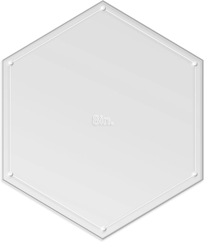 Hexagon Quilting Template Set - 8" with 1/4" Seam Allowance - Durable Acrylic Templates for Quilting, Patchwork, Crafting, & Sewing Projects - Clear Templates for Accurate Designing