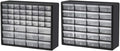Akro-Mils 10124 24 Drawer Plastic Parts Storage Hardware and Craft Cabinet, 20-Inch x 16-Inch x 6.5-Inch, Black