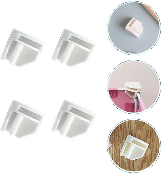 ARTIBETTER 50pcs Storage Buckle Wire Cube Storage Organizer Cube Wire Shelf Connector Closet Shelves Connectors Hooks Cubbie Modular Shoe White Plastic