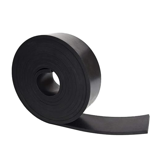 DOBTIM Neoprene Rubber Strips 1/4 (.250)" Thick X 2" Wide X 10' Long, Solid Rubber Rolls Use for Gaskets DIY Material, Supports, Leveling, Sealing, Bumpers, Protection, Abrasion, Flooring, Black