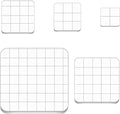 5pcs Acrylic Stamp Block, Acrylic Blocks for Stamping with Grid Lines, Assorted Sizes Stamp Block for DIY Crafts Scrapbooking Card Making Ornaments Stamping Projects