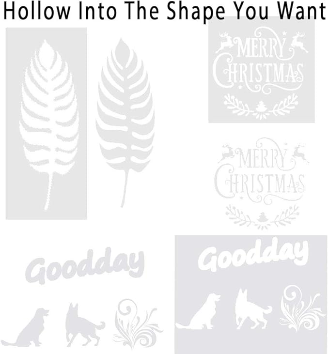 30 Pack 4 Mil Blank Stencil Sheets, 12 x 12inch Clear Mylar Blank Stencils, Reusable Template Material for Make Your Own Stencil