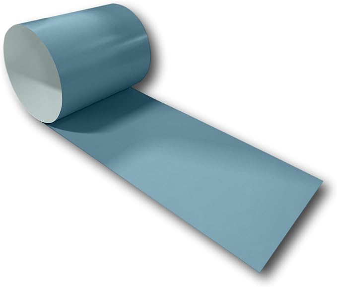 Eagle 1-24 Gauge KYNAR 500 Sheet Metal Flashing Rolls-10 FT Long-Heavy Duty-Commercial Grade-Roofing Flashing, Fascia Cover, Coping Cap-Multiple Sizes (36" x 10 FT, Slate Blue)