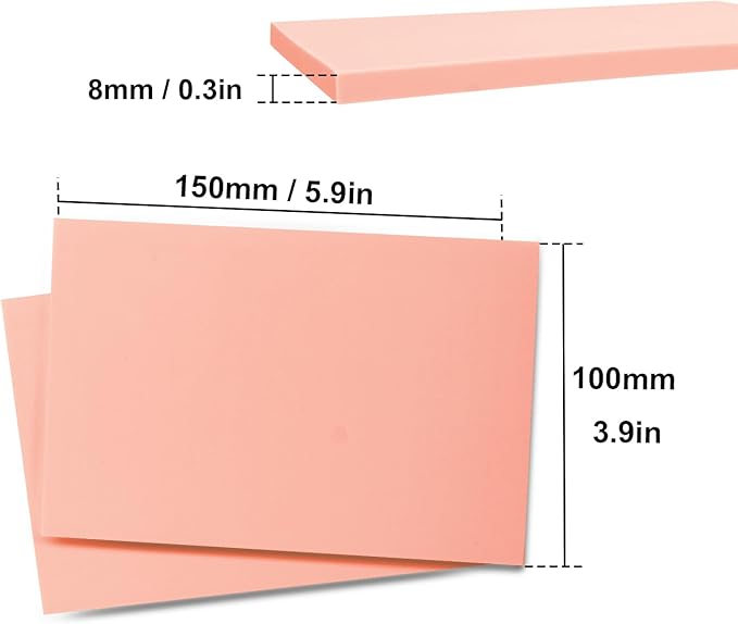 25 Pcs 4"x6" Rubber Carving Blocks, Linoleum Blocks, Stamp Carving Blocks for Printmaking, Linocut Artists, Crafts and More,(Pink) by KUKLIPJIM.