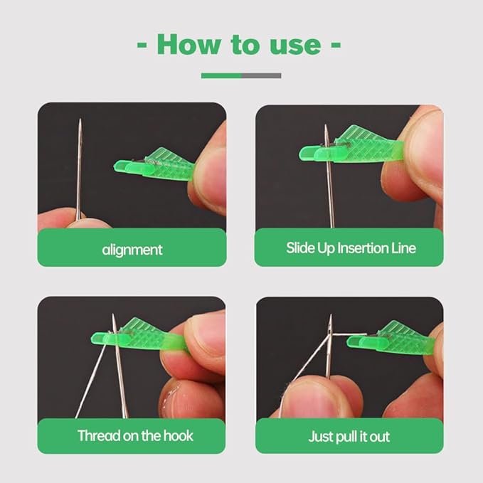 Automatic Sewing Needle Threader, Fish Type Sewing Machine Needle Threader, Simple Hand Sewing Needle Sewing Tool Set for Sewing Supplies (10 pcs)