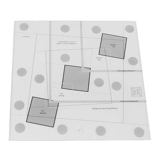 Wonky Log Cabin Trim Tool, 8in Creative Grids Quilting Rulers Transparent Acrylic Quilting Ruler with Grids, Non-Slip Grip Acrylic Quilting, Sewing, Crafting, Patchwork Ruler and Templat
