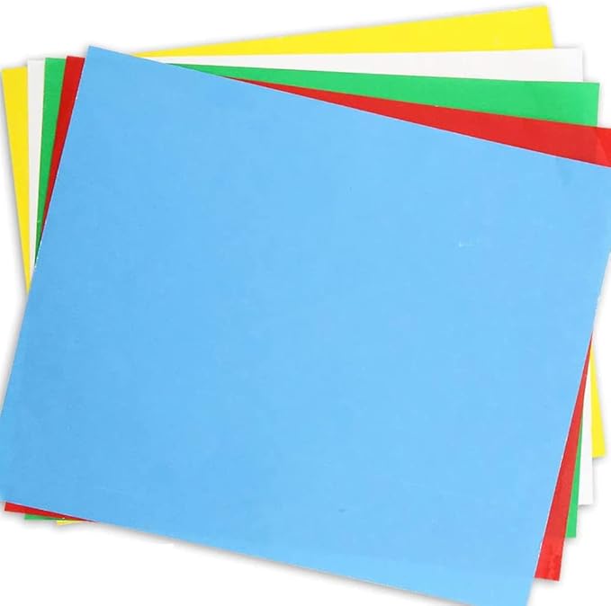 10 Pcs Transfer Paper, Carbon Transfer Paper 11x9Inch, Carbon Water-Soluble Tracing Paper Transfer Pattern on Cross Stitch Cloth, Canvas, Wood for Home Sewing(Blue, White, Green, Red, Yellow)
