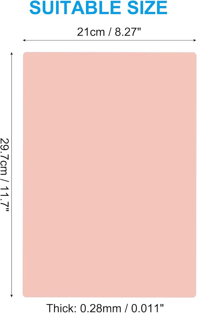 PATIKIL A4 Size Guided Reading Sheet, 5pcs Correction Lighting Gel Filter Colored Overlay Transparent Color Film for Classroom Photo Studio, Light Orange
