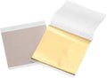 uxcell 100pcs Leaf Sheets, 3.5" x 3.5" Foil Sheets Paper Sheets for DIY Crafts Painting Nails Resin Furniture Decoration(Gold)