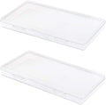 DUOFIRE Small Plastic Box Organizer Box Small Plastic Storage containers Small Plastic case for Storage Pencils and Art Supply Storage Organizer Rectangle(7.7 x 4.1 x 0.9inch) 2 Pack