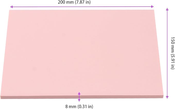8PCS 8 x 6 Inches Pink Rubber Carving Block, Soft Rubber Stamp Carving Blocks, Rubber Linoleum Block for Craft, DIY