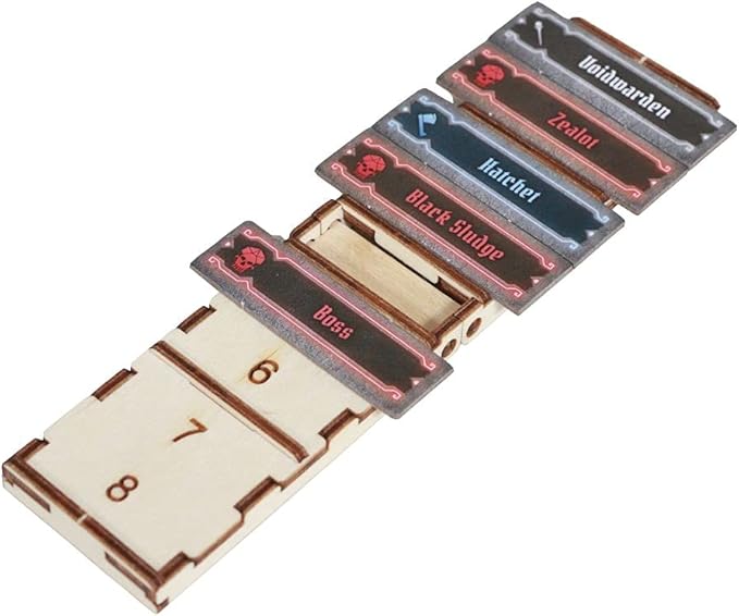 The Broken Token Initiative Tracker - Wood Game Tracker Compatible with Gloomhaven: Jaws of The Lion