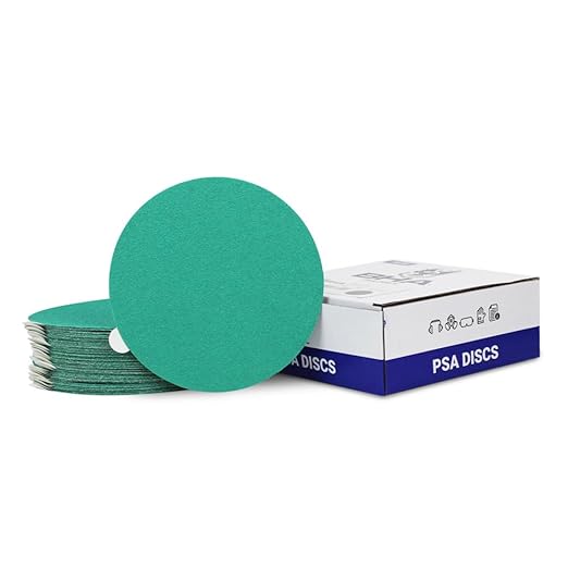 BHA 5” Green Film PSA Self Adhesive Sanding Discs - 50 Pack - Wet/Dry, Sticky Back, Premium Aluminum Oxide for Long-Lasting, Low-Dust & Load Resistant Sanding and Surface Finishing - 180 Grits