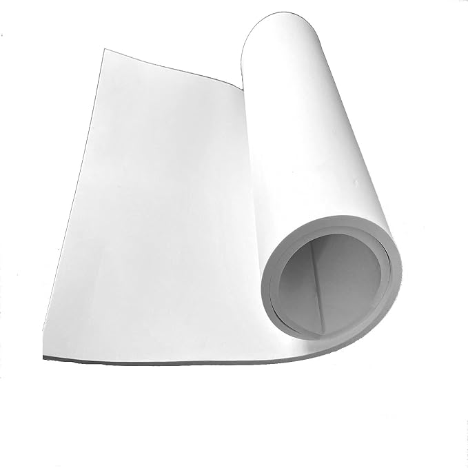 Labzhang White EVA Foam Cosplay, 1 Piece of 8mm Craft Foam,Cosplay Foam, 14" x 39" Ultra-high Density 80 kg/m3 EVA Foam Sheets