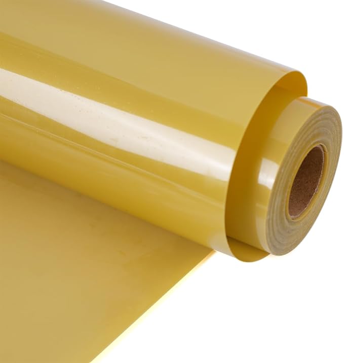 RENLITONG Matte Golden Iron on Vinyl Roll -12Inch x 13ft HTV Heat Transfer Vinyl for T-Shirt HTV Rolls for All Cutter Machine - Easy to Cut & Weed for Heat Vinyl Design