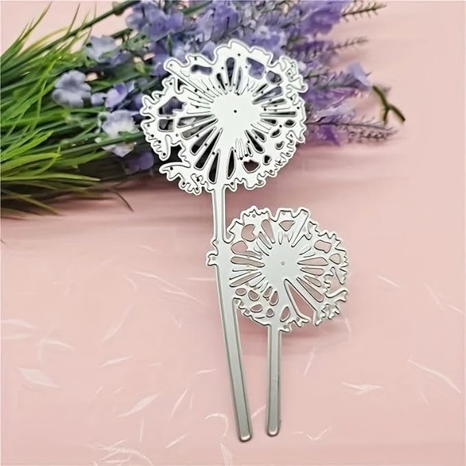 Lapoo Flowers Metal Cutting Die for Scrapbooking - Durable, Cut Stencils for DIY Scrapbook Photo Album Decorative Paper Card, Card Making Supplies, Embossing (Blowball 2.9 x 2.3 in)
