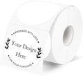 2 Inch White Round Thermal Labels Sticker, Waterproof Circle Direct Thermal Labels, Removable Multi-Purpose Self-Adhesive Sticker Label for DIY Logo Design- 300 Sheet/Roll