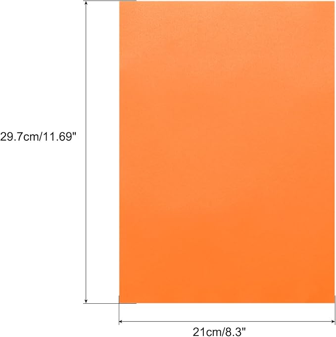 MECCANIXITY Colored Vellum Paper, 20 Sheet Orange Transparency 11.7 x 8.2 Printable Vellum Paper, Translucent Vellum Sheets for Printing Wedding Invitations, Ink Jet Laser Printer