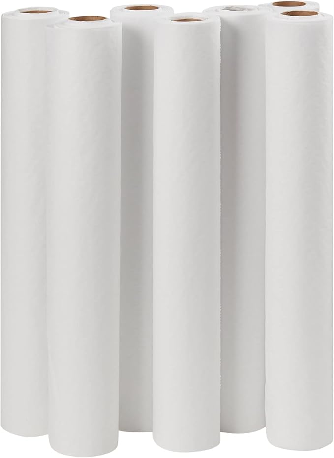 McKesson Medical Exam Table Paper [12 Rolls] – Bed Table Sheet Cover for Diaper Changing, Waxing, Nursing, Chiropractor, Patternmaking, Tracing - Premium Smooth Paper Roll - White, 18 in x 200 ft