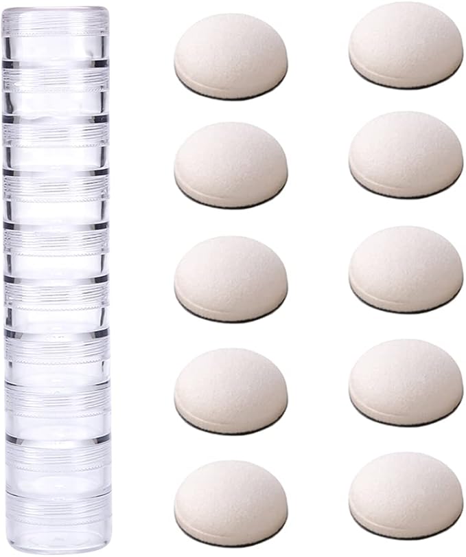 CYFUN DESIGN 10PCS Mini Ink Blending Tools Foam Replacement Foams and 10pcs Protective Plastic Covers for DIY Scrapbooking Paper Crafting Handmade Crafts Scrapbooking Supplies Crafting Projects