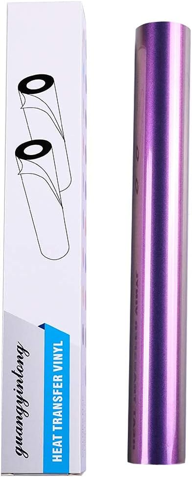 guangyintong Chameleon Heat Transfer Vinyl HTV Rolls, 12" x 8ft Purple to Brown Iron on Vinyl for T-Shirts, Changing Color HTV Vinyl for All Cutter Machines Easy to Cut & Weed for HTV DIY Design