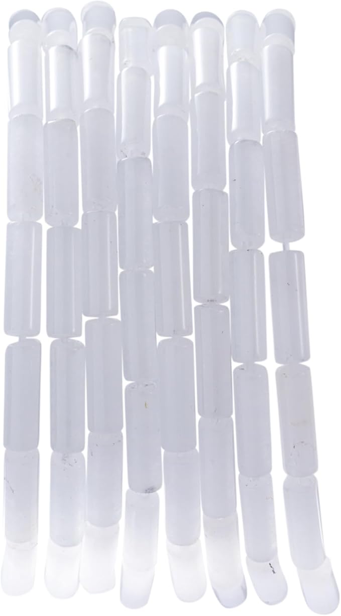 Natural White Agate Cylinder Tube Beads 4x13mm 38cm/str Loose Semi Gemstone Stone Beads for Making Bracelets Necklace Earrings