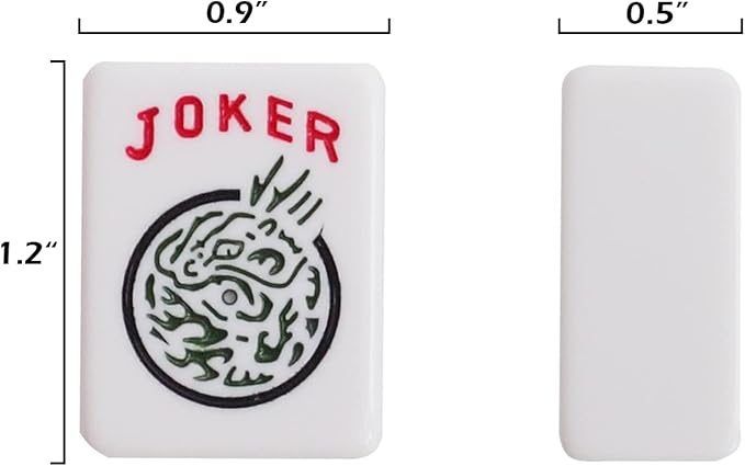 ZGME American Mahjong Set,166 White Tiles with Red Bag and Accessories,4 All-in-One Mahjong Racks with Pushers,Complete Western Mahjong Set