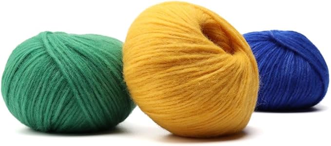 Pullu - Baby Alpaca Merino Wool Yarn Set of 3 Skeins (150 Grams) Worsted Weight - Sourced Directly from Peru - Heavenly Soft and Perfect for Knitting and Crocheting (Blue Indigo)