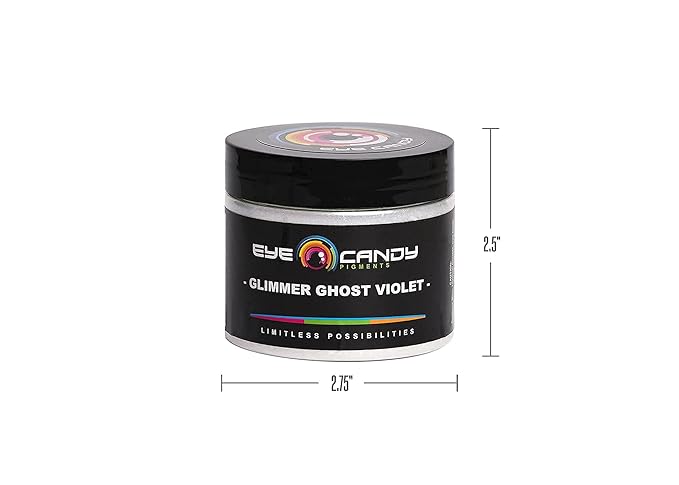 Eye Candy Pigments Premium Ghost Mica Powder - Glimmer Ghost Violet (50gr) - for Epoxy, Resin, Soap, Paint, Woodworking, Acrylic Pouring, Bath Bombs, Fishing Lures - DIY Arts and Crafts Additive