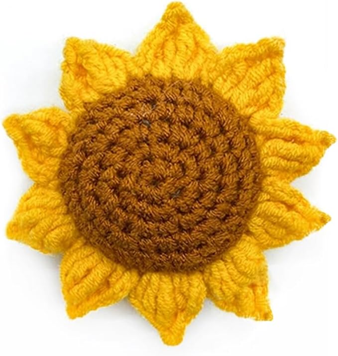 Sunflower Pin Cushion, Handmade Knitted Pincushions, Cute Pin Cushions Needle Holders for Sewing Quilting Accessory, DIY Crafts or Patchwork Decor