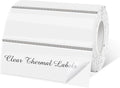 1" x 3" Transparent Thermal Label Stickers,Waterproof Thermal Printer Sticker Labels for Gift Wrapping, Self-Adhesive Name Price Tag DIY Custom Logo Design (500 pcs,Clear)