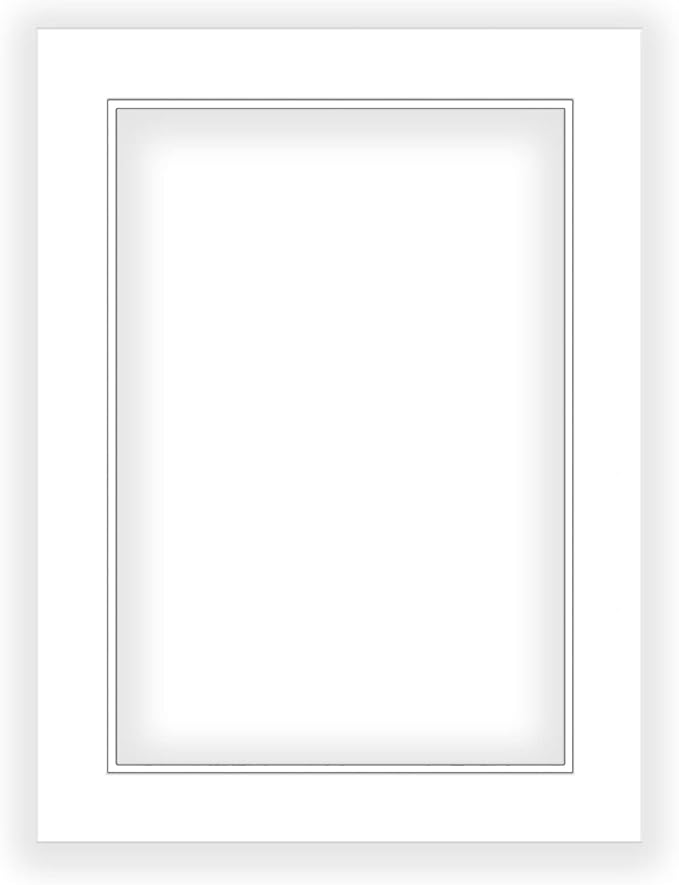 22x28 Mat for 18x24 Photo - Precut White on White Double Mat Picture Matboard for Frames Measuring 22 x 28 Inches - Bevel Cut Matte to Display Art Measuring 18 x 24 Inches - Acid Free ONE MAT