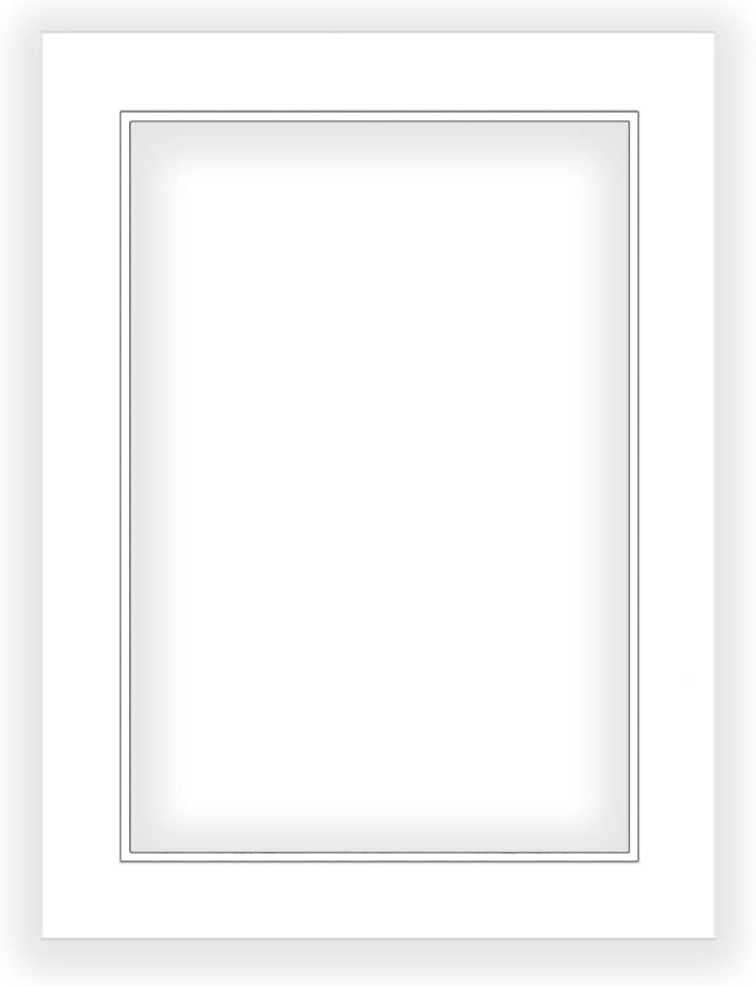 12x16 Mat for 8x10 Photo - Precut White on White Double Mat Picture Matboard for Frames Measuring 12 x 16 Inches - Bevel Cut Matte to Display Art Measuring 8 x 10 Inches - Acid Free ONE MAT