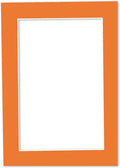 Poster Palooza 8x10 Mat Bevel Cut for 5.5x8.5 Photos - Acid Free Orange Precut Matboard - For Pictures, Photos, Framing - 4-ply Thickness