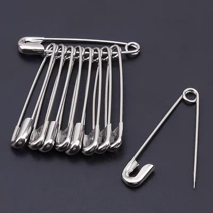 3.3 Inch Safety Pins Assorted, Bulk Large Safety Pins for Clothes(3.3 inch 50PCS)