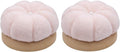 Uxney Pin Cushion,Wooden Sewing Pin Cushion Pincushion Needle Cushion for Sewing Quilting Needlework DIY Crafts(Light Pink,2 PCS)