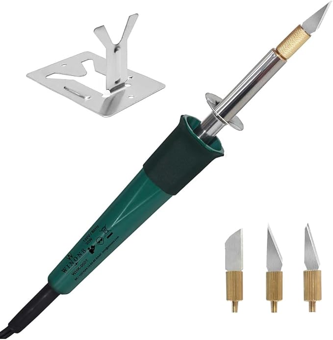 WINONS Plastic Cutter Tool with Upgraded Tips, WHK0007 Multipurpose Stencil Cutter, Easy Use Stencil Cutter for Fun Crafting, Styrofoam and Foam Cutter (Kit of 5)