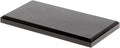 Plymor Black Acrylic Rectangular Beveled Display Base, 6" W x 3" D x 0.5" H, Pack of 2