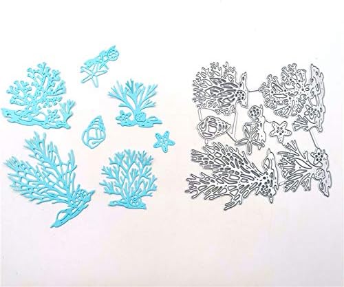 Metal Beach Shell Starfish Conch Coral Cutting Dies, Ocean Life Die Cuts Embossing Stencils Template Mould for Card Scrapbooking and DIY Craft