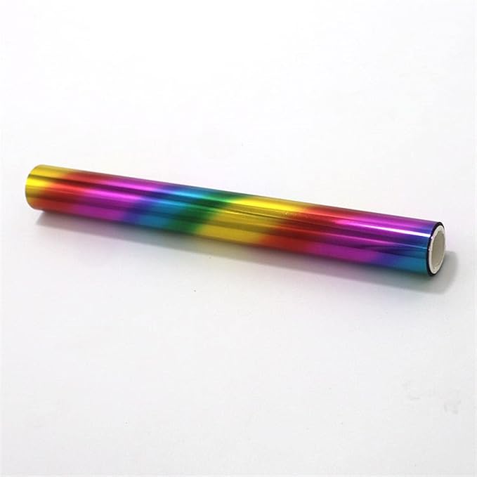 7PCS Rainbow Toner Reactive Foil,Use with Laminator Laser Printer,Paper Holographic Heat Transfer Crafts Roll for Scrapbooking Crafting Cardstock Hot Stamping DIY
