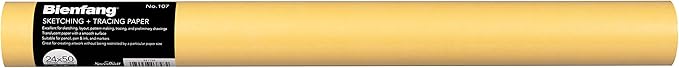Bienfang Sketching & Tracing Paper Roll, Canary Yellow, 24 Inches x 50 Yards, Large - for Drawing, Trace, Sketch, Craft, Sewing Pattern