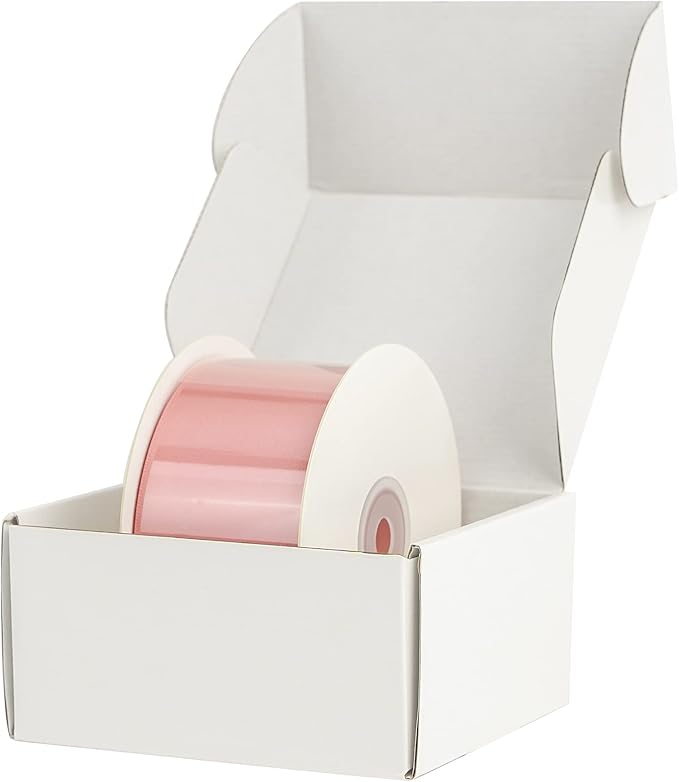HUIHUANG Blush Pink Ribbon 2 inch Double Face Blush Satin Ribbon Wedding Ribbon for Flower Bouquet, Dress Chair Sashes, Invitations Card, Gift Wrapping, Bows, Crafts, Holiday Decor -25 Yards/Roll