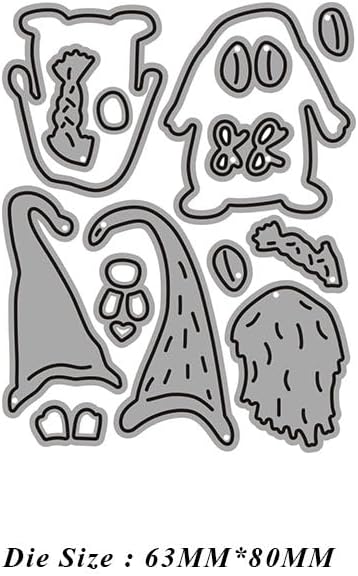 Metal Cutting Dies DIY Embossing Stencil Template Scrapbooking Card Making Mold Photo Album Arts Crafts Tools (Christmas Doll Set-6.3x8cm)