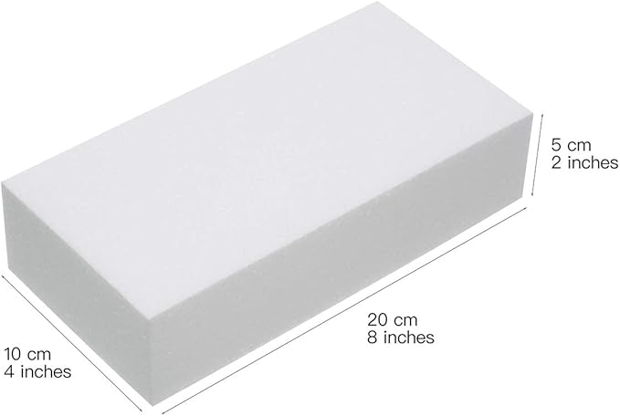 Crafare 8 Pack Craft Foam Blocks 8X4X2 Inch Polystyrene Brick Rectangle for Arts,School Modeling Projects Sculptures,Floral Arrangements,Party Table Centerpieces